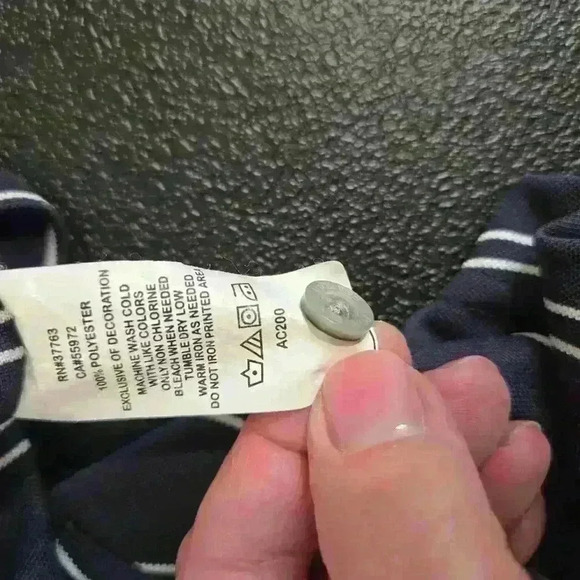 PGA Tour Men's XXL Striped Navy Golf Polo Shirt - Picture 10 of 11